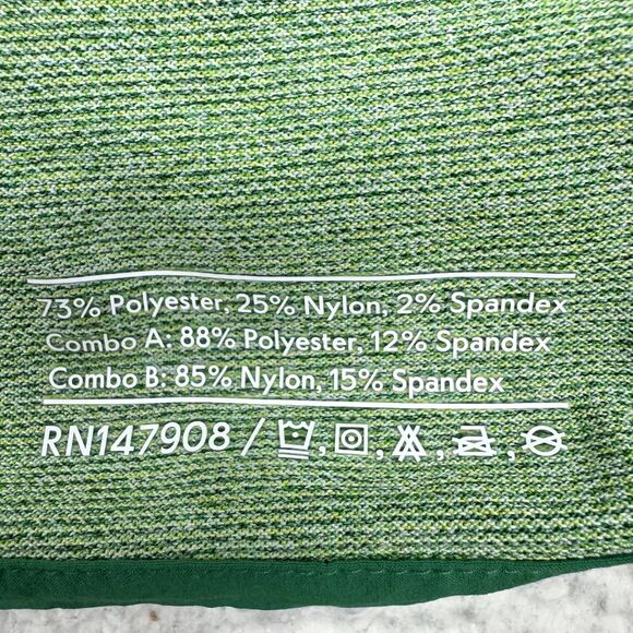 Outdoor Voices Polo Mens Large Green Short Sleeve Knit Performance Golf Shirt - Picture 8 of 8